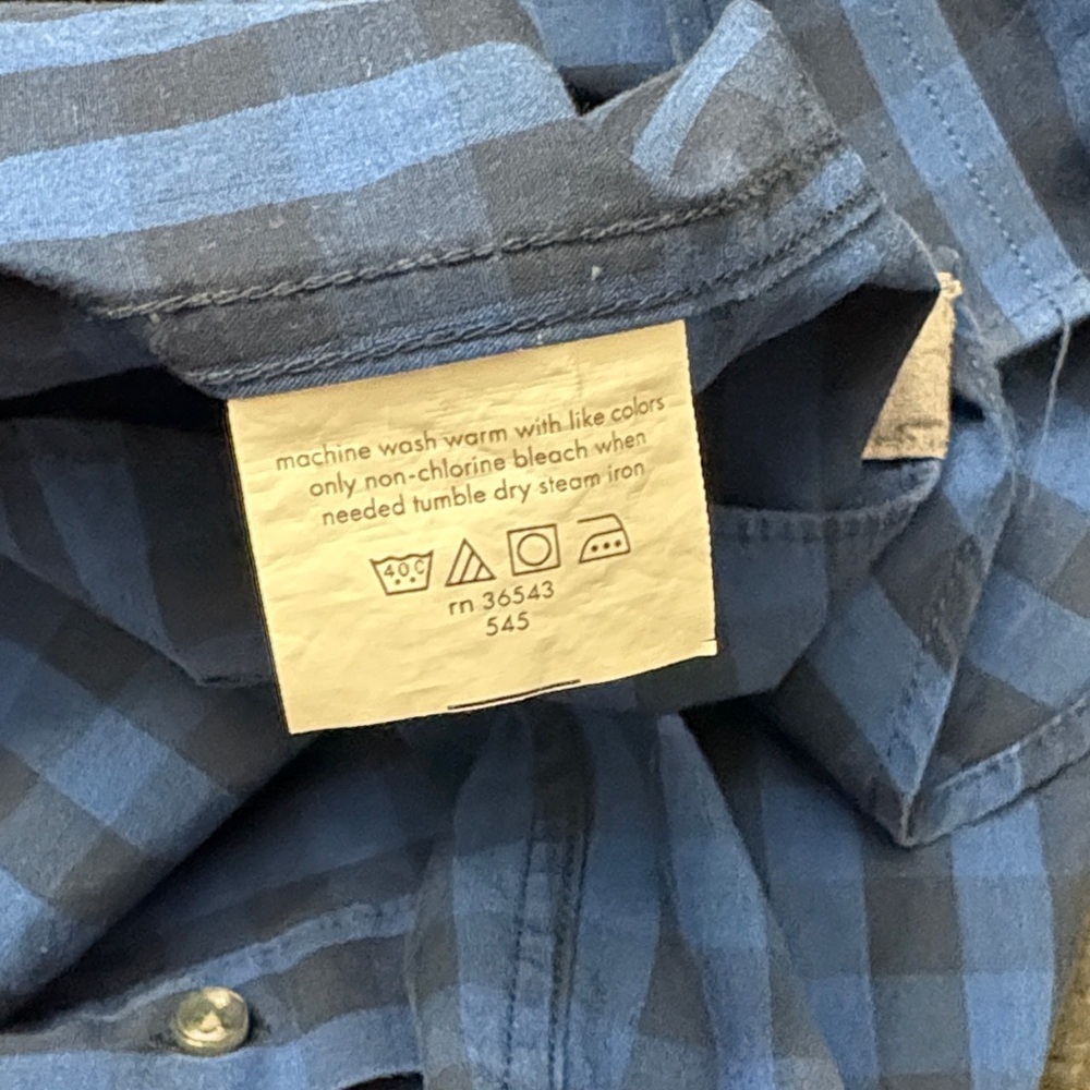 Todd Snyder Blue and Black Checkered Shirt - Picture 4 of 9
